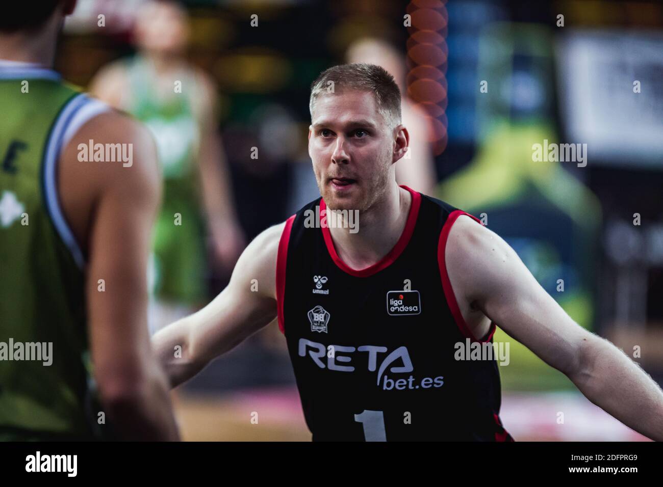 Bilbao, pays basque, ESPAGNE. 6 décembre 2020. JAROSLAW ZYSKOWSKI (1) pendant le match de la Ligue ACB, entre Bilbao basket et Movistar Estudiantes à Miribilla Bilbao Arena. Crédit : EDU Del Fresno/ZUMA Wire/Alamy Live News Banque D'Images