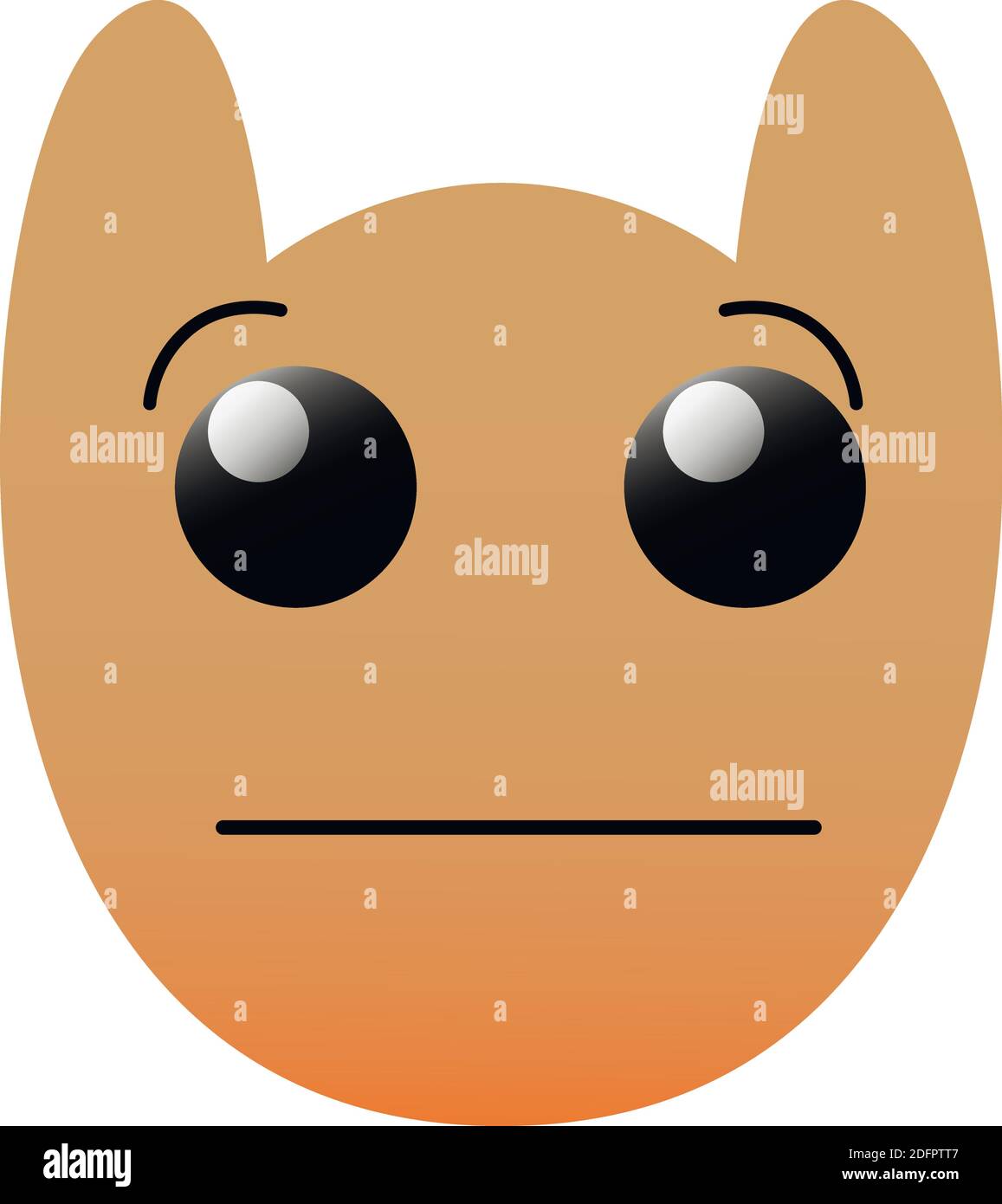 Drôle de hibou visage d'un ensemble avec de grands yeux. Poker face kawaii Emoji. Icônes avec un beau dégradé. SPE 10. Illustration de Vecteur