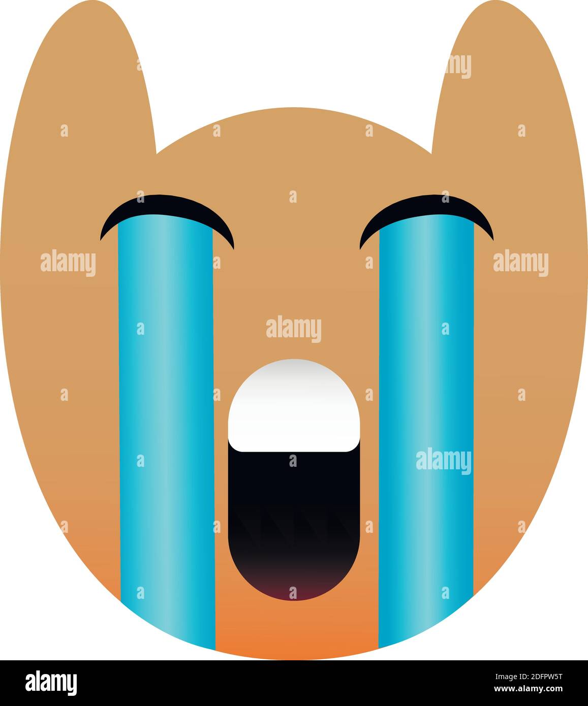 hibou qui pleure emoji d'un ensemble. criant bruyamment visage sourire. SPE 10 Illustration de Vecteur