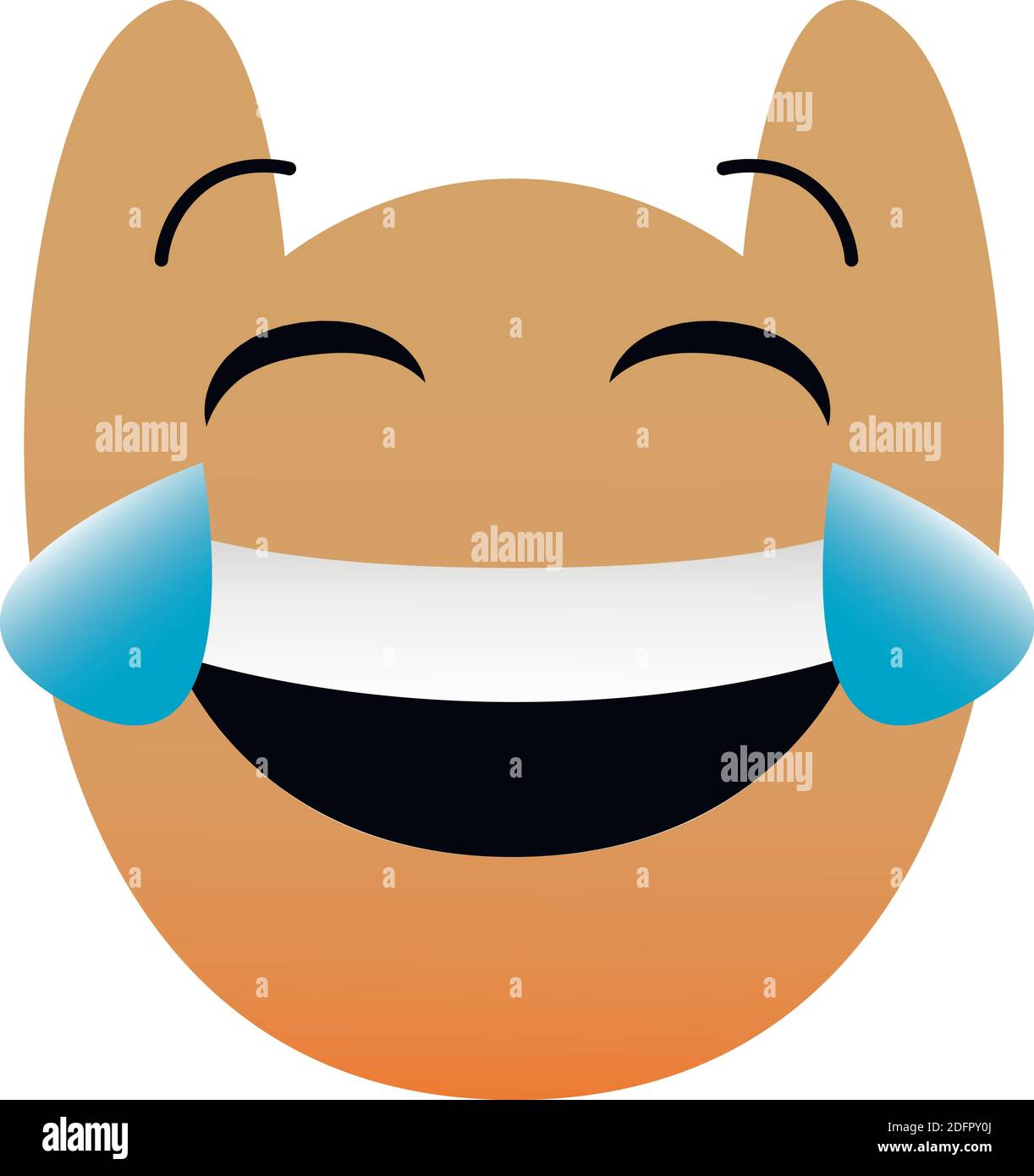 Drôle de hibou visage d'un ensemble avec de grands yeux. Rire avec des  larmes kawaii Emoji. Icônes avec un beau dégradé. SPE 10 Image Vectorielle  Stock - Alamy