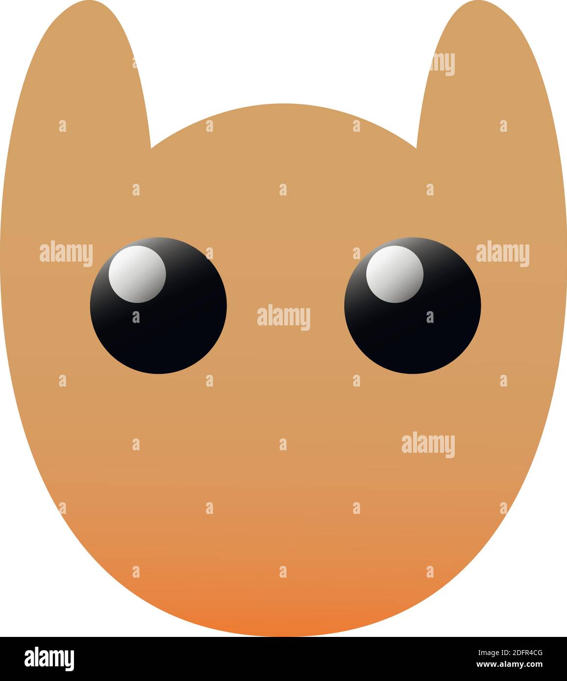 Drôle de hibou visage d'un ensemble avec de grands yeux. Visage sans bouche kawaii Emoji. Icônes avec un beau dégradé. SPE 10. Illustration de Vecteur