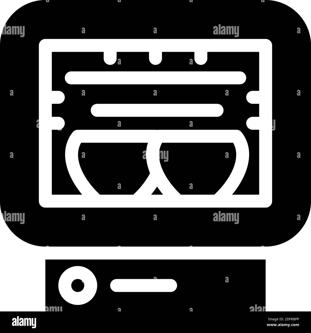symbole de glyphe de la chambre à rôtir illustration vectorielle noire Illustration de Vecteur