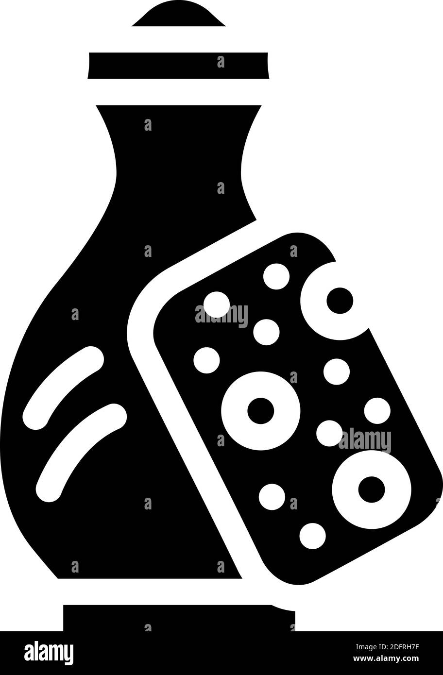 symbole de glyphe de broyage du pot illustration du vecteur noir Illustration de Vecteur