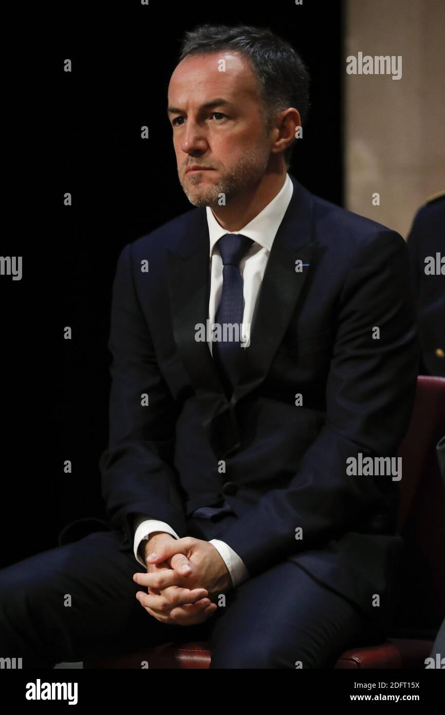 Maire de Paris Anne Hidalgo nouvelle assistante de poing Emmanuel Grégoire à l'Hôtel de ville, Paris, France le 16 octobre 2018. Photo de Henri Szwarc/ABACAPRESS.COM Banque D'Images