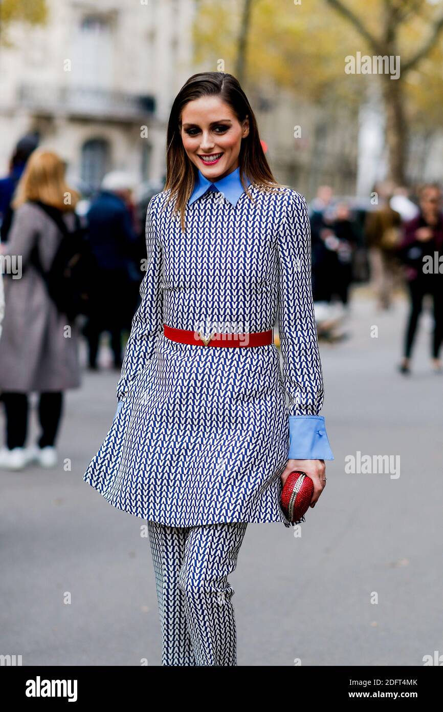 Street style, Olivia Palermo arrivée à Valentino printemps été 2019 prêt-à-porter spectacle, tenu à Invalides, à Paris, France, le 30 septembre 2018. Photo de Marie-Paola Bertrand-Hillion/ABACAPRESS.COM Banque D'Images