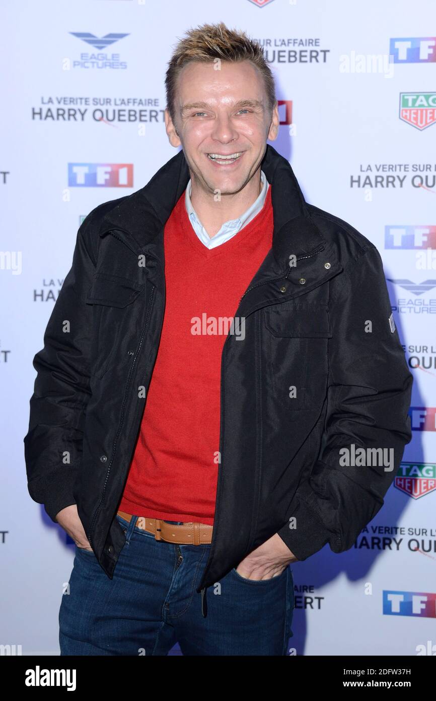 L'humoriste Jean-Philippe Janssens aka Jeanfi assistant à la première de la  série la Verite sur l'affaire Harry Quebert au cinéma Gaumont Marignan à  Paris, France, le 12 novembre 2018. Photo d'Aurore Marechal/ABACAPRESS.COM