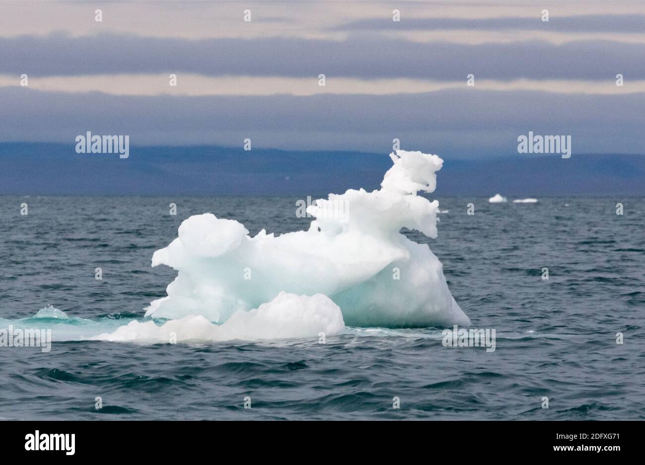L'île Wrangel, iceberg flottant dans la mer de Chukchi, Extrême-Orient russe Banque D'Images