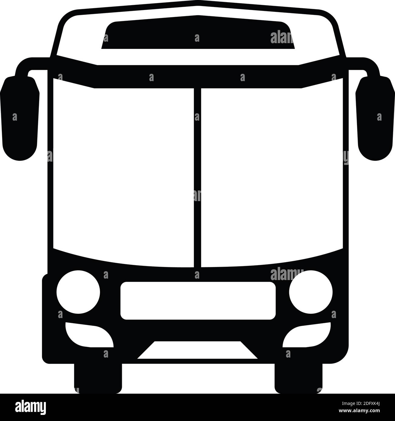 Illustration vectorielle isolée du modèle de conception d'icône de bus Illustration de Vecteur