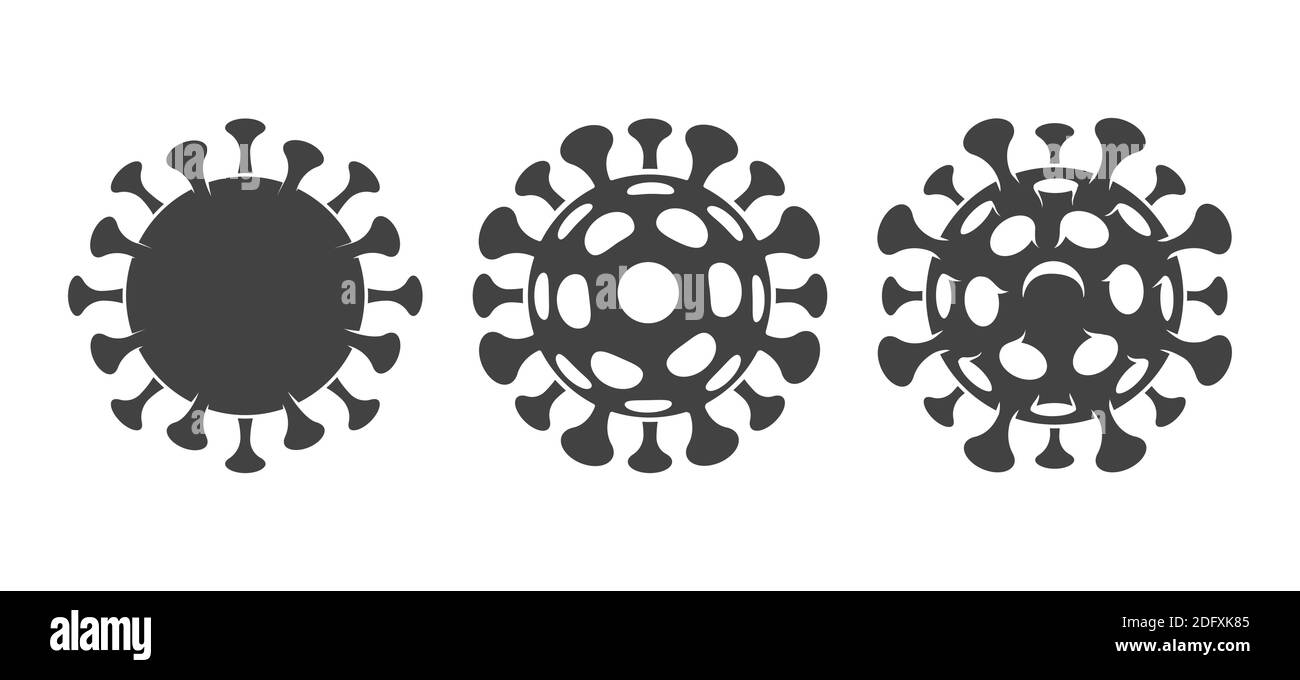 Pictogramme Covid sur blanc Illustration de Vecteur