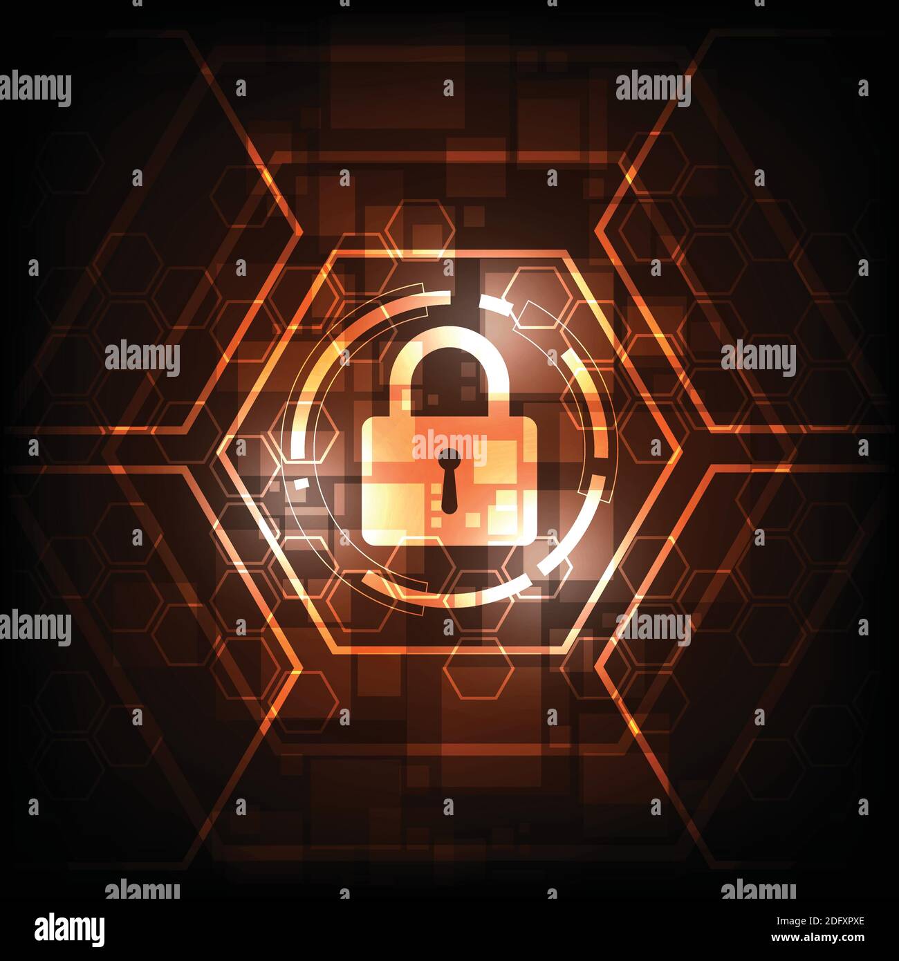 Concept de sécurité de la technologie Vector Abstract. Illustration de Vecteur