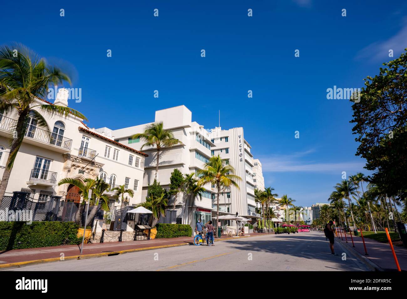Architecture déco de Miami Beach Ocean Drive Banque D'Images
