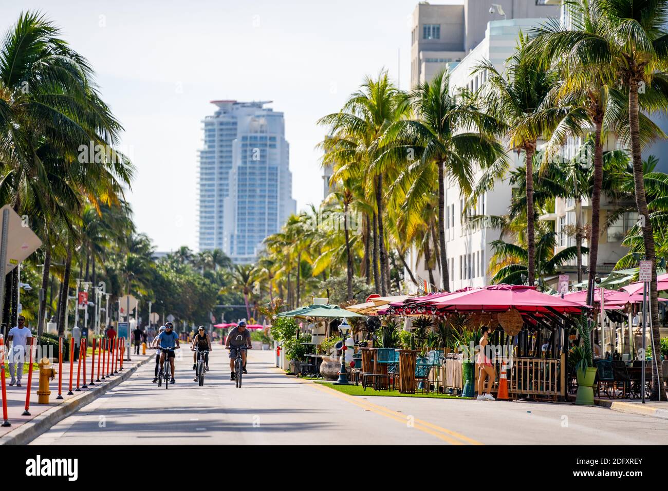 Scène estivale de photographie de rue à Miami Beach Banque D'Images