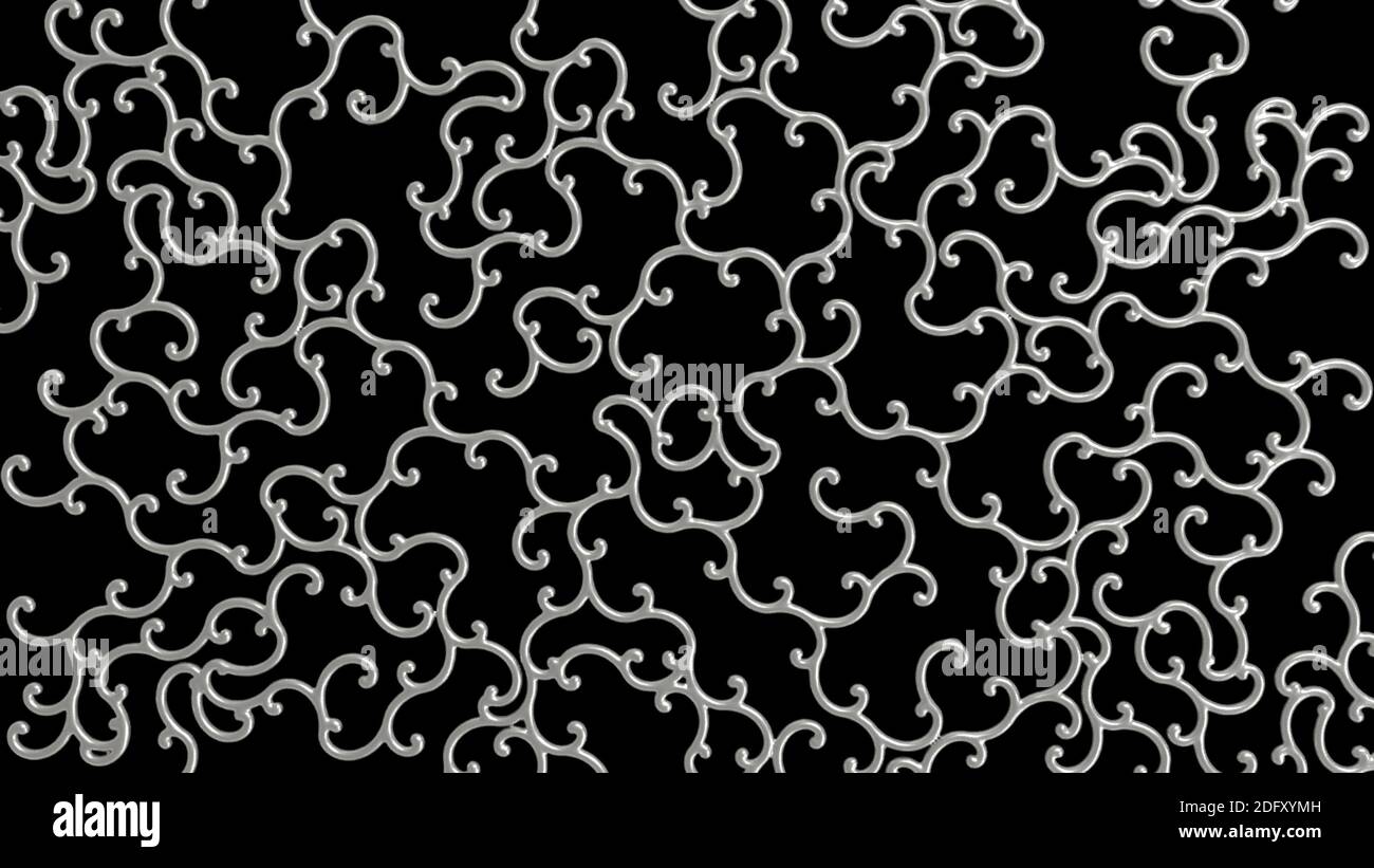 Abstrait 3D, superbes motifs géométriques Platinum Design, motifs rythmiques artistiques, arrière-plan abstrait, rendu 4k haute qualité.3D Banque D'Images