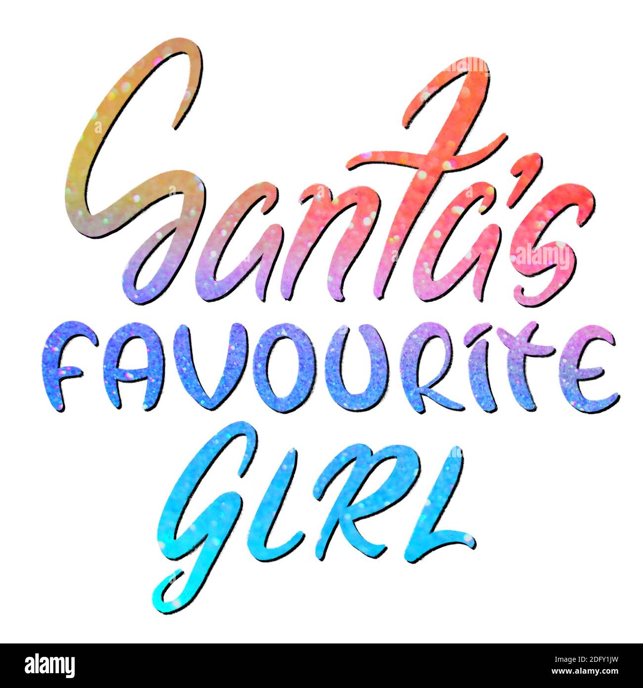 Fille Preferee Du Pere Noel Drole De Phrase De Calligraphie De Noel Bon Pour Les Vetements De Bebe Et D Enfant Affiche Banniere Mug Et Decoration De Cadeau Photo Stock Alamy