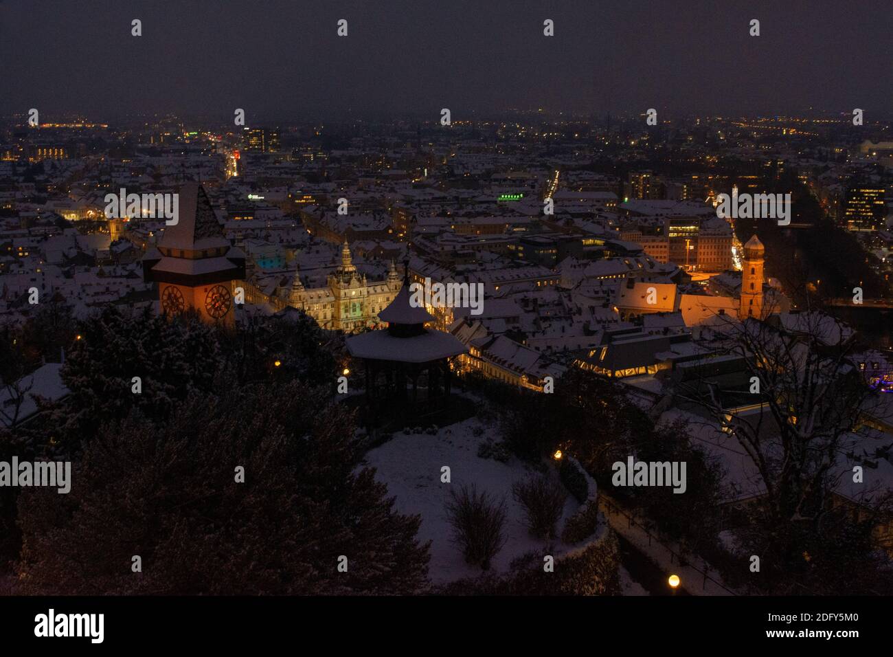 Hiver à Graz, Autriche, avant Noël Banque D'Images