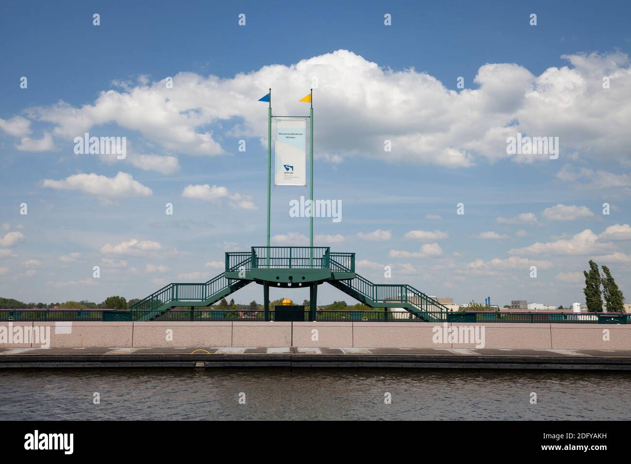 Géographie / voyage, Allemagne, Rhénanie-du-Nord-Westphalie, Minden, jonction fluviale, Canal Mittelland, vue, droits supplémentaires-autorisation-Info-non-disponible Banque D'Images