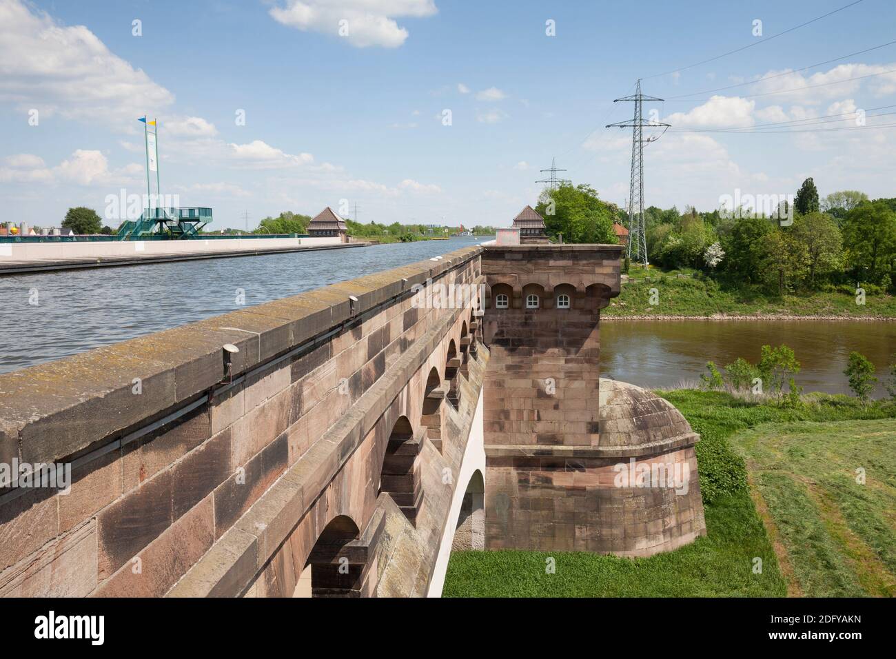 Géographie / voyage, Allemagne, Rhénanie-du-Nord-Westphalie, Minden, pont de canal, Jonction de voie navigable, Mittella, droits-supplémentaires-autorisation-Info-non-disponible Banque D'Images