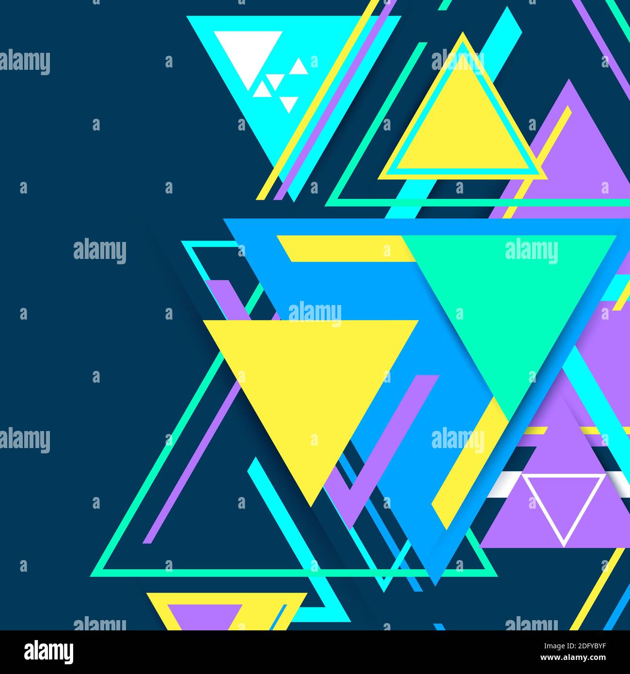 Arrière-plan moderne de triangle hippster, motif de triangles. Modèle de conception technologique abstrait dans un style minimal pour votre conception, illustration Banque D'Images