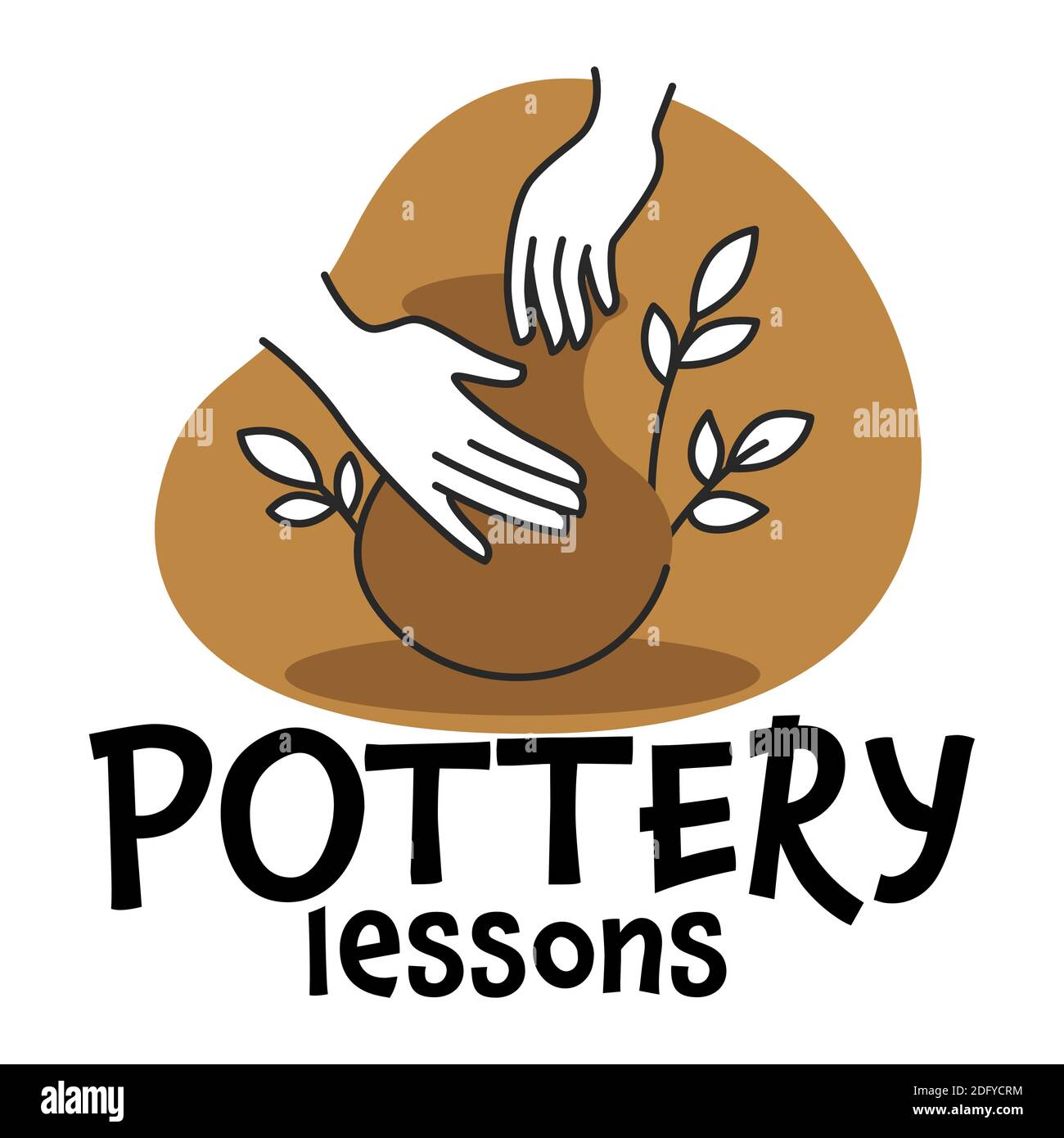 Cours de poterie et cours pour faire des pots vecteur Illustration de Vecteur