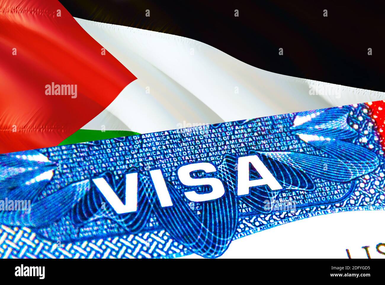 Visa De Palestine. Voyage En Palestine En Se Concentrant Sur Le Mot ...