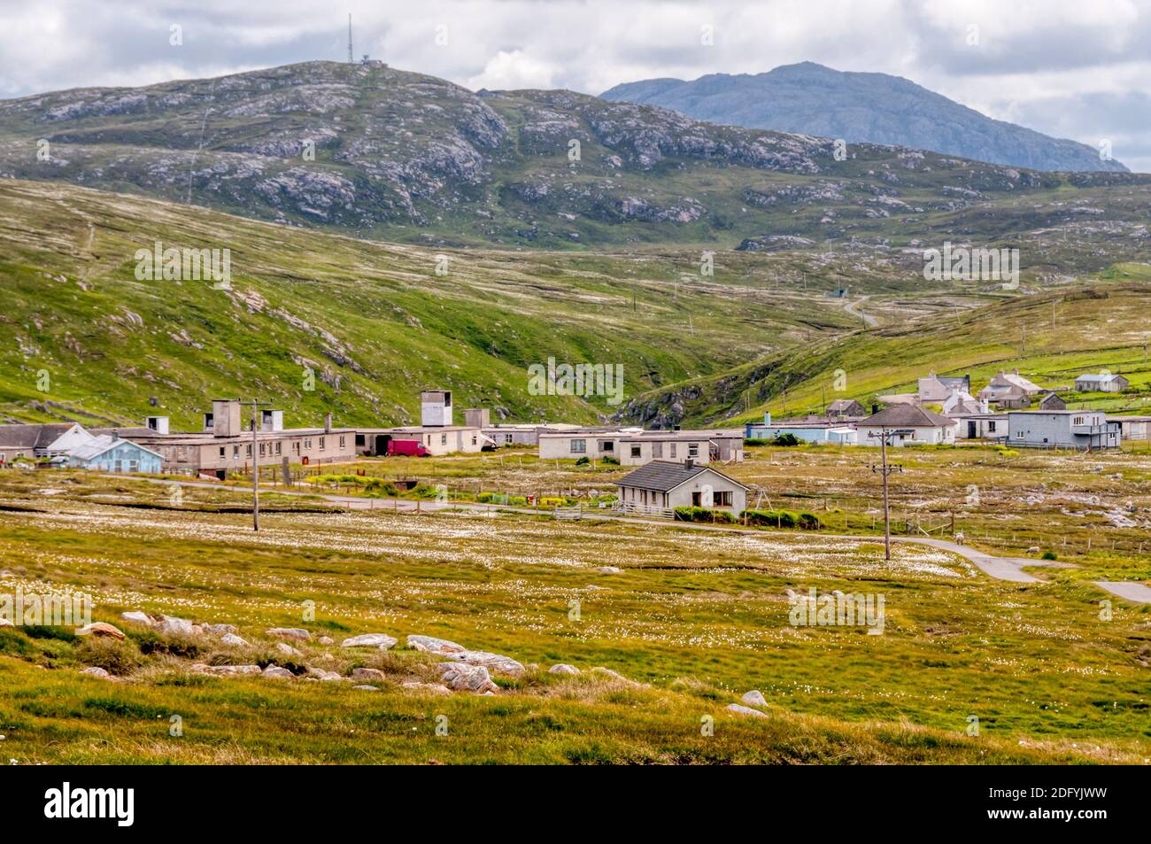 Partie de l'ancienne station radar de type R10 d'Aird Uig à Gallan Head près d'Aird Uig sur Lewis dans les Hébrides extérieures. Détails dans Desc. Banque D'Images