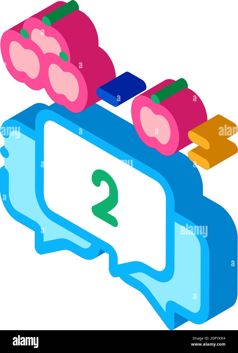 éducation préscolaire mathématiques icône isométrique illustration vectorielle Illustration de Vecteur