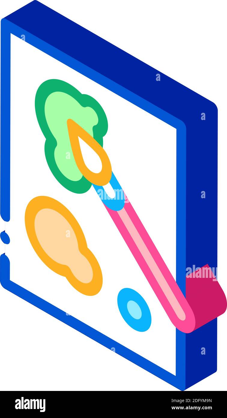 éducation préscolaire peinture icône isométrique illustration vectorielle Illustration de Vecteur