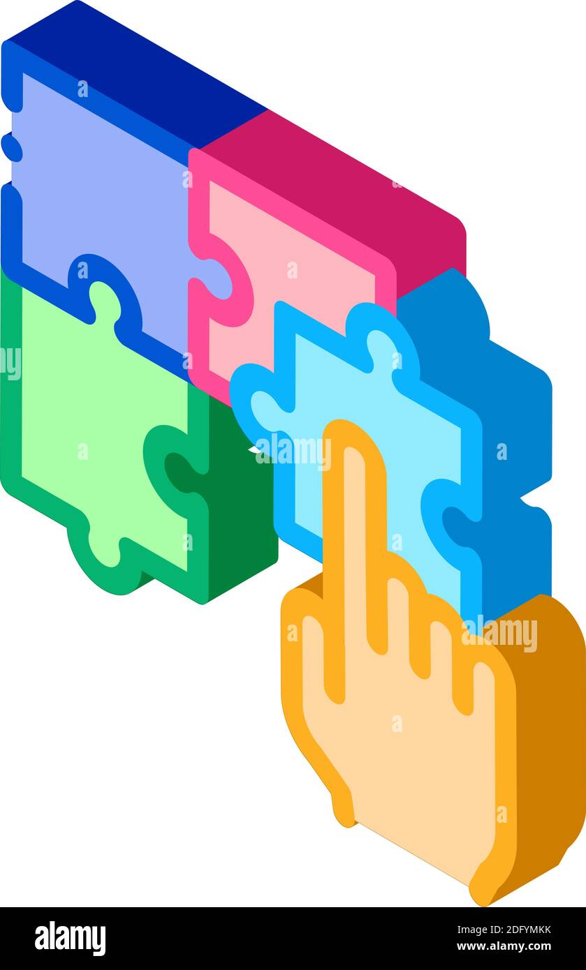 puzzle jouet icône isométrique vecteur de couleur d'illustration Illustration de Vecteur