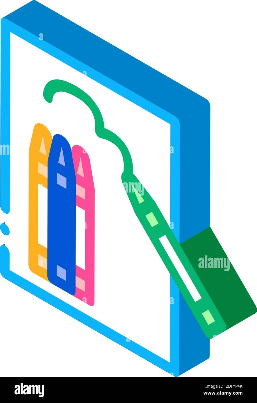 couleur de l'illustration vectorielle de l'icône isométrique de la peinture Illustration de Vecteur