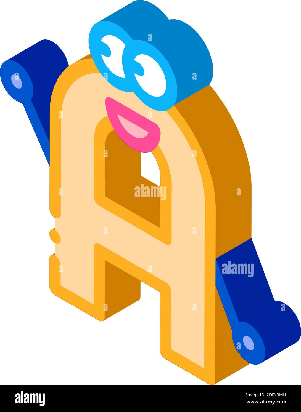 alphabet jouet icône isométrique icône vecteur couleur d'illustration Illustration de Vecteur