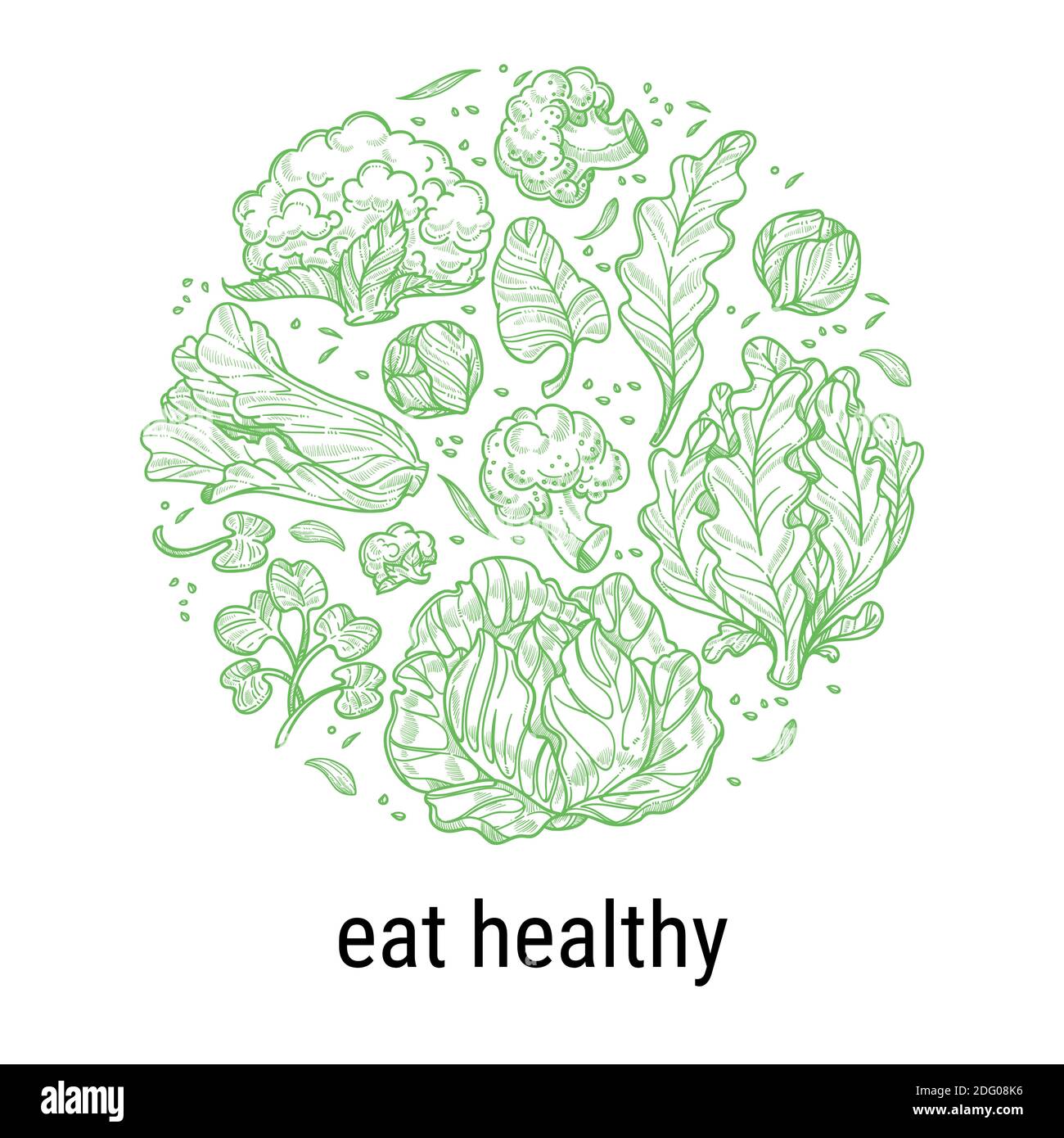 Mangez des produits alimentaires sains, biologiques et naturels Illustration de Vecteur