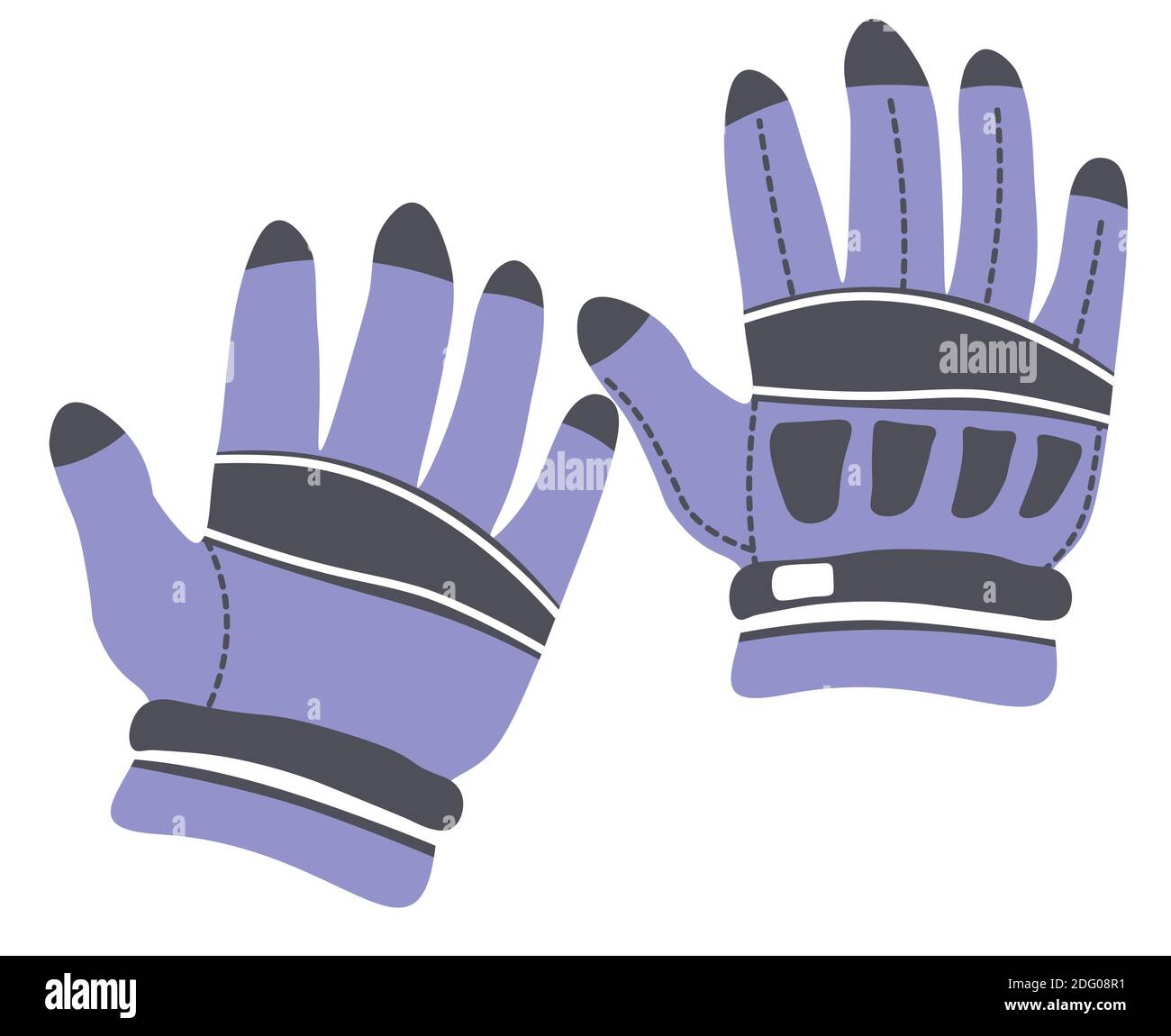 Gants de sport pour athlètes, skieurs ou accessoires Illustration de Vecteur