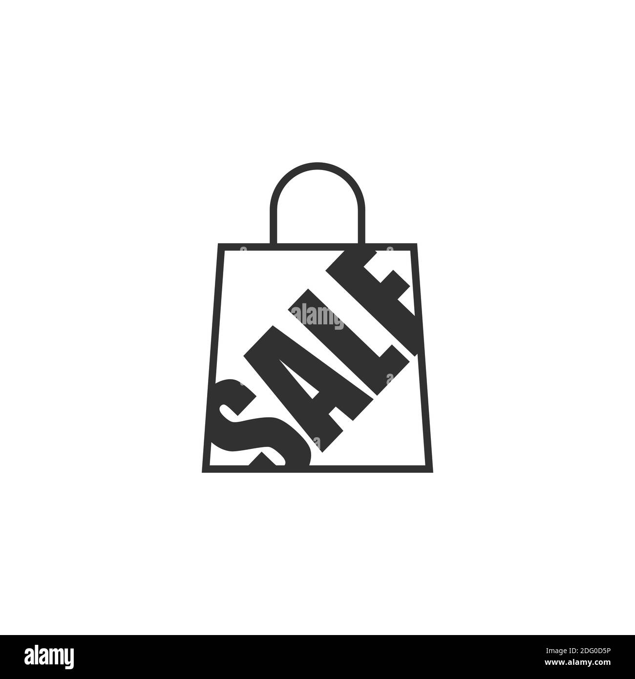 Icône de sac d'achats. Icône cadeau, concept de vente en magasin, faire du shopping. Illustration vectorielle de stock isolée Illustration de Vecteur