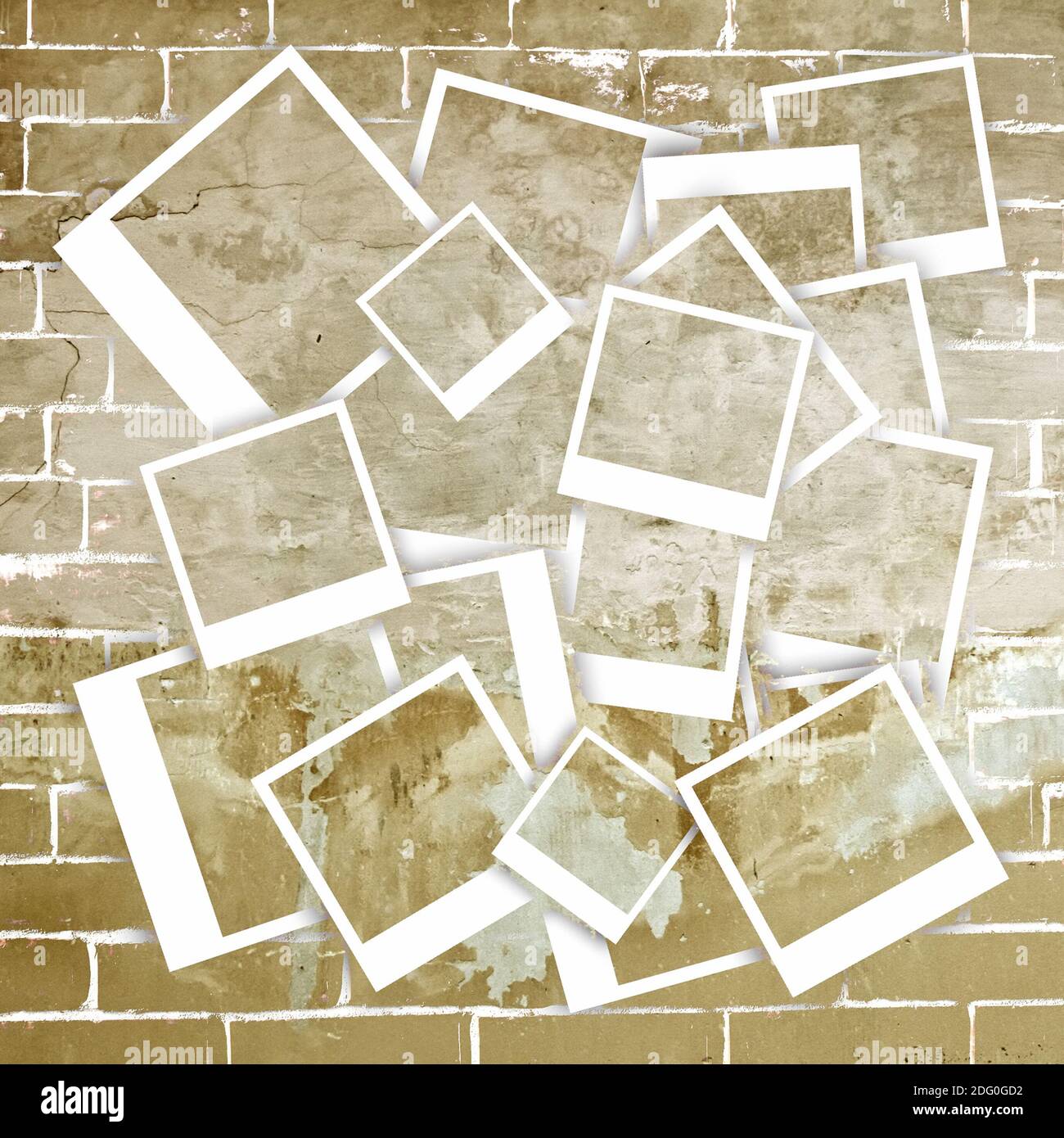 Cadres photo à l'aspect de grunge anciens avec grunge arrière Banque D'Images