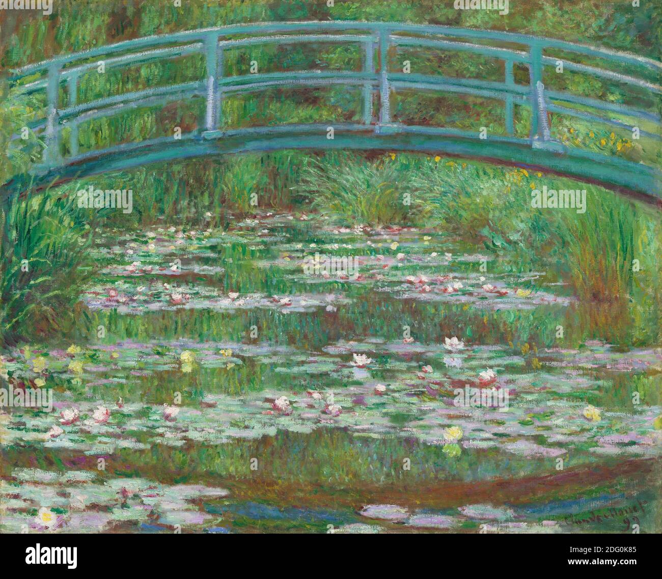 Titre: La passerelle japonaise Créateur: Claude Monet Date: 1899 Moyen: Huile sur toile dimension: 81.3 x 101.6 cm lieu: Galerie nationale d'art, Washington Banque D'Images
