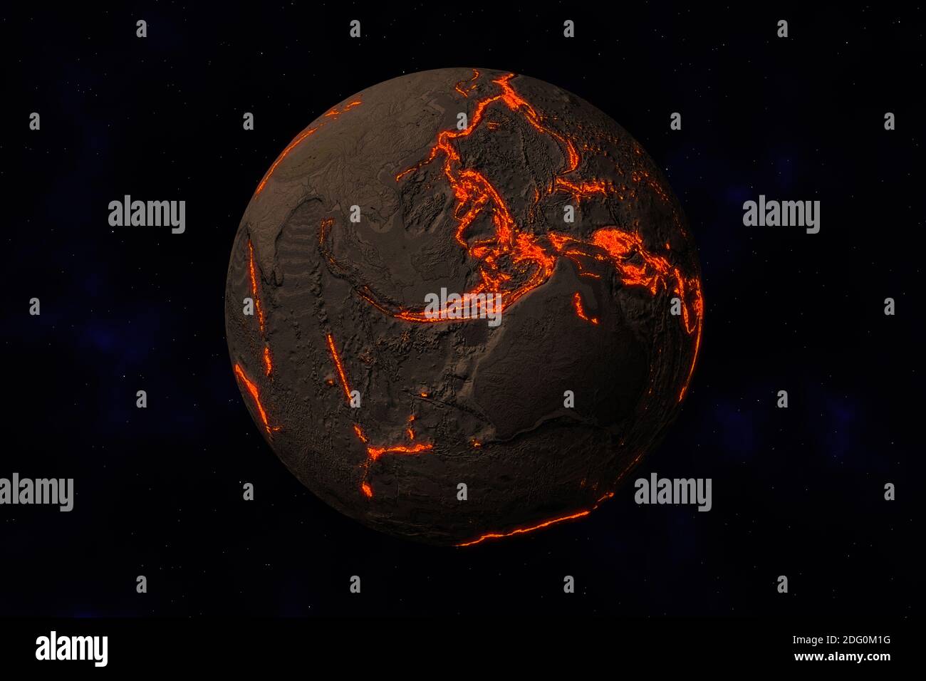 Terre sans eau et plantes Banque D'Images