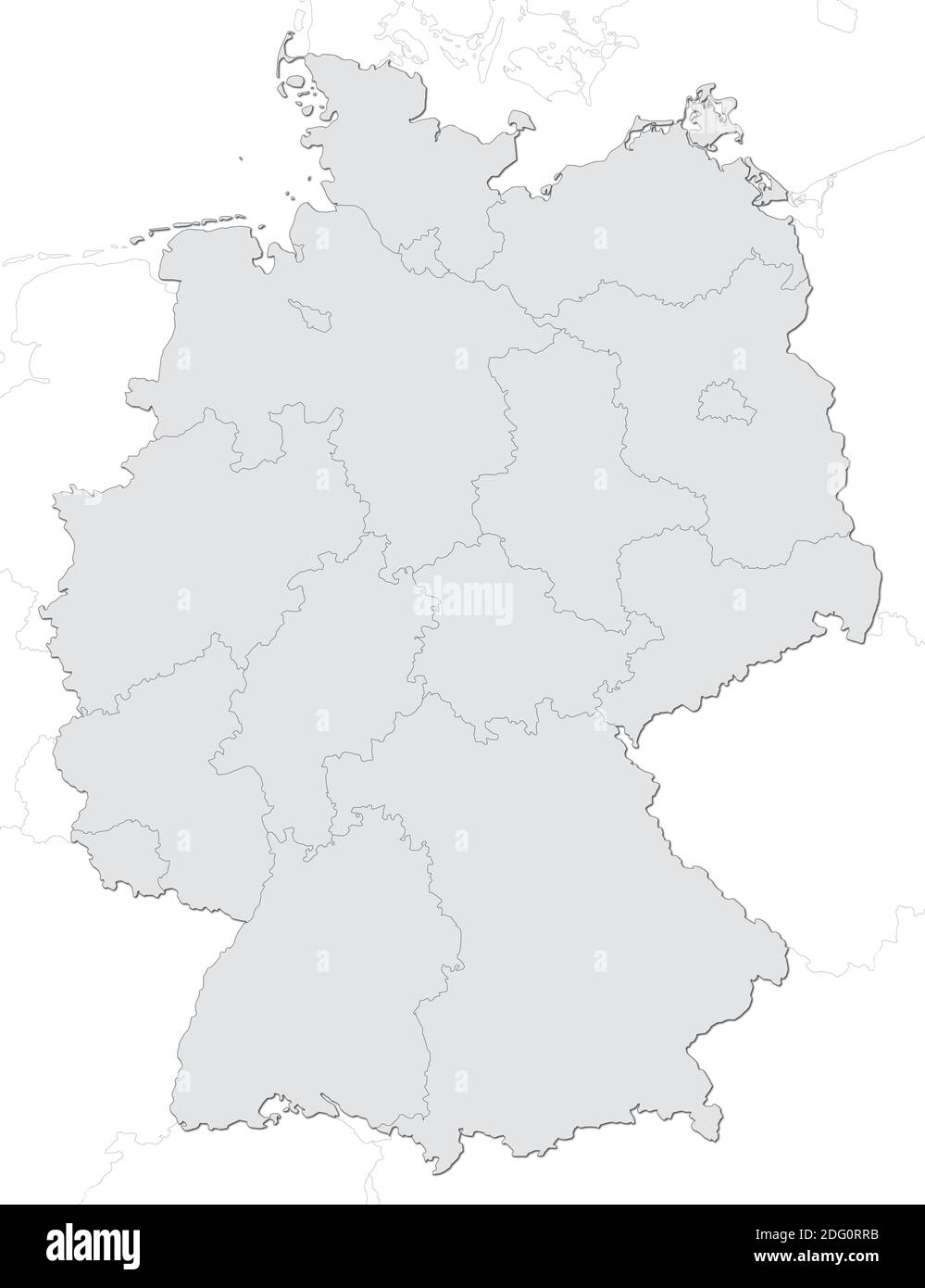Carte de l’Allemagne Banque D'Images