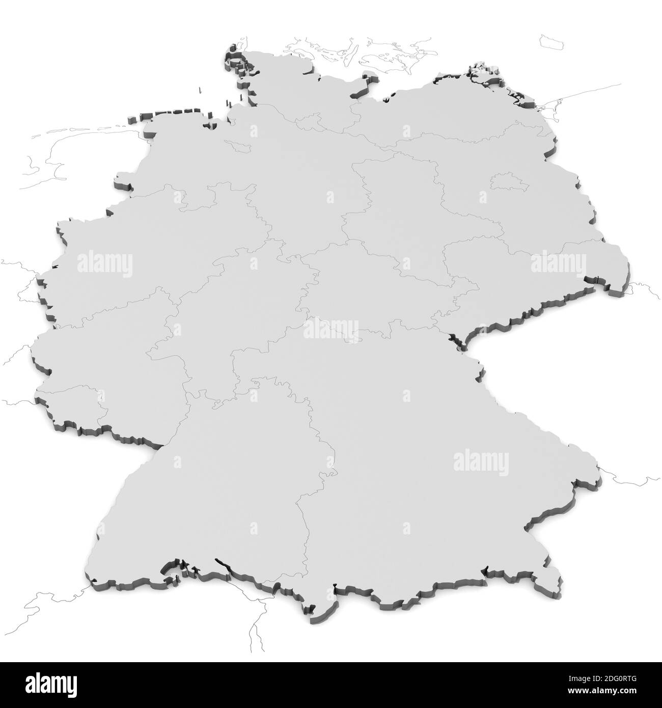 Carte de l’Allemagne Banque D'Images