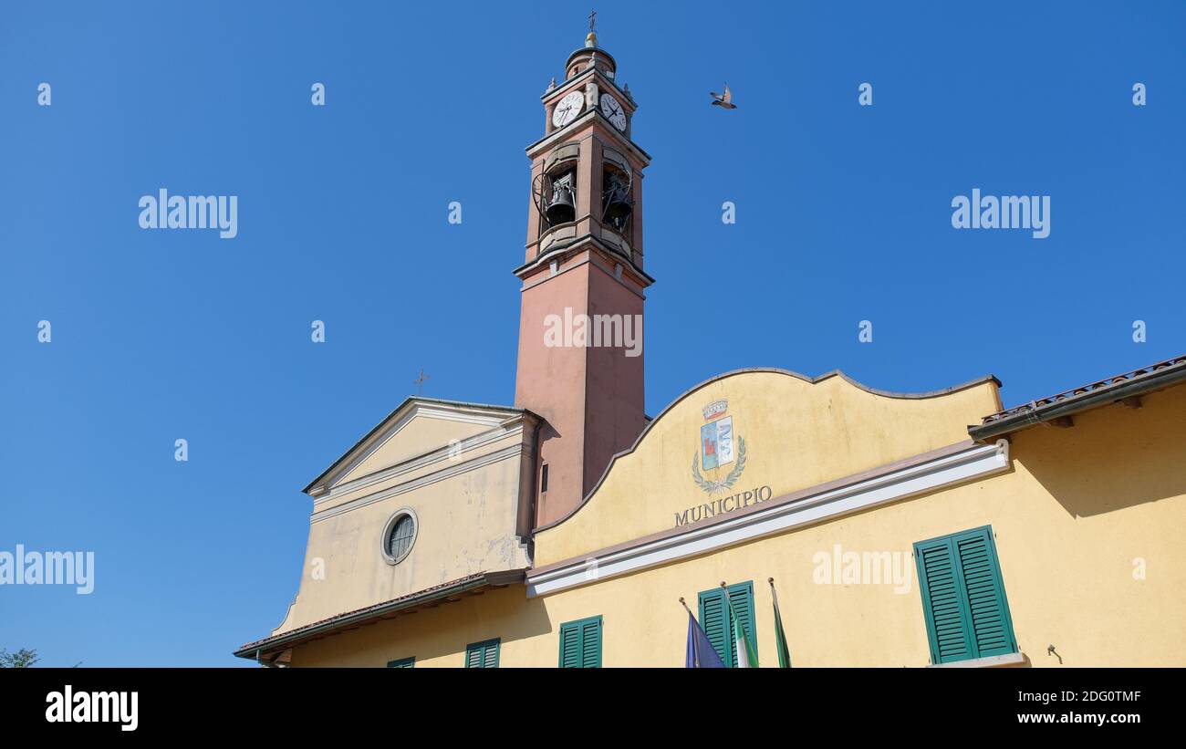 Eglise Saint George à Carimate, province de Côme, Italie. Banque D'Images