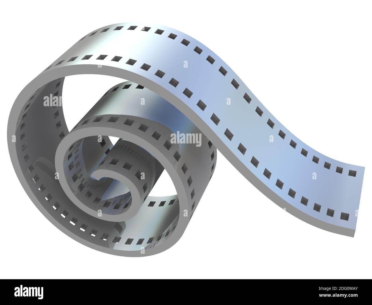 Film 3d concept isolated on white Banque D'Images