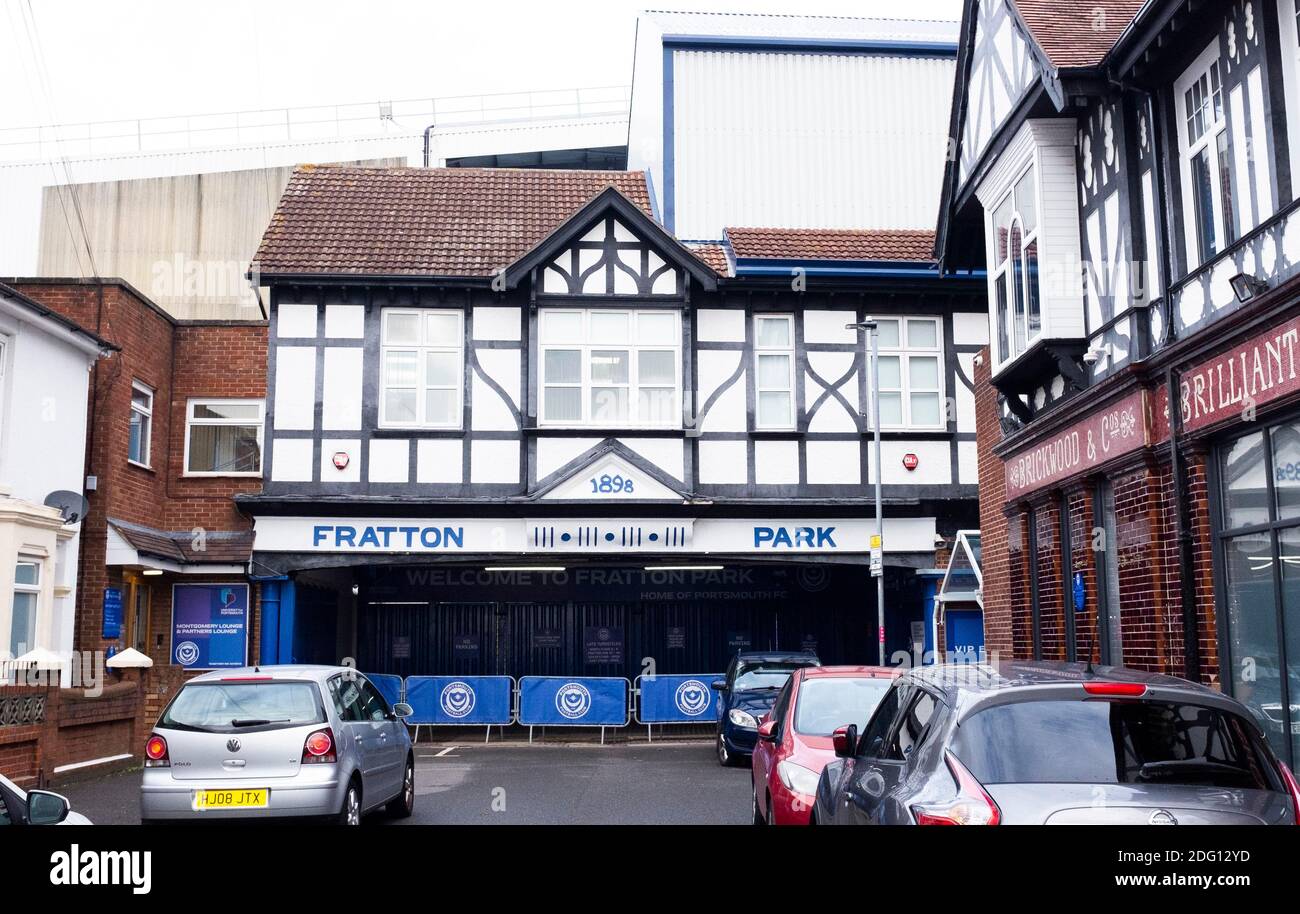 L'entrée au parc de Fratton avant le match de la Sky Bet EFL League One entre Portsmouth et Peterborough United à Fratton Park , Portsmouth , Royaume-Uni - 5 décembre 2020 Banque D'Images