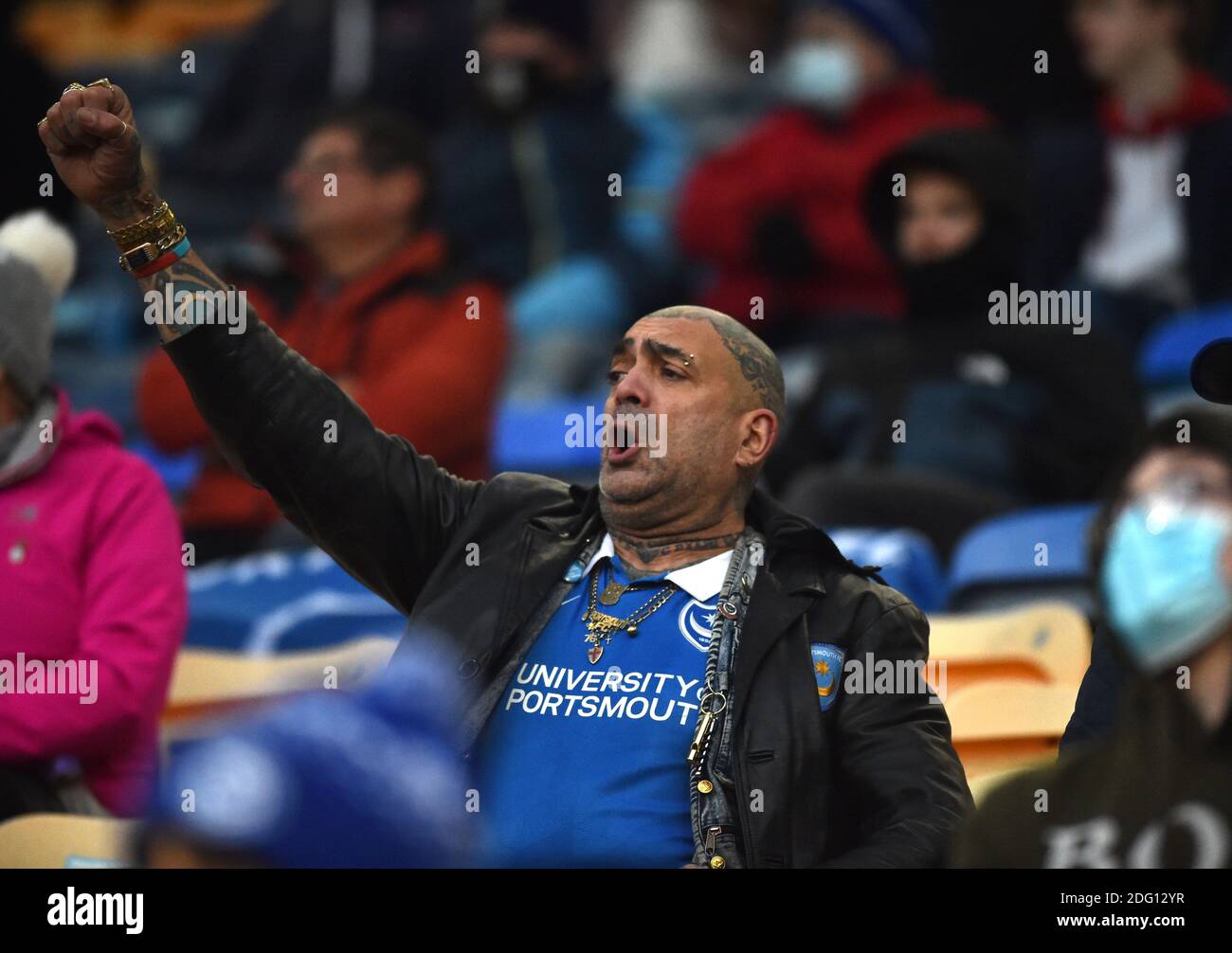 Le célèbre fan de Portsmouth John Anthony Portsmouth football Club pendant le Sky Bet EFL League One Match entre Portsmouth et Peterborough United à Fratton Park , Portsmouth , Royaume-Uni - 5 décembre 2020 - usage éditorial uniquement. Pas de merchandising. Pour les images de football, les restrictions FA et Premier League s'appliquent inc. Aucune utilisation Internet/mobile sans licence FAPL - pour plus de détails, contactez football Dataco Banque D'Images