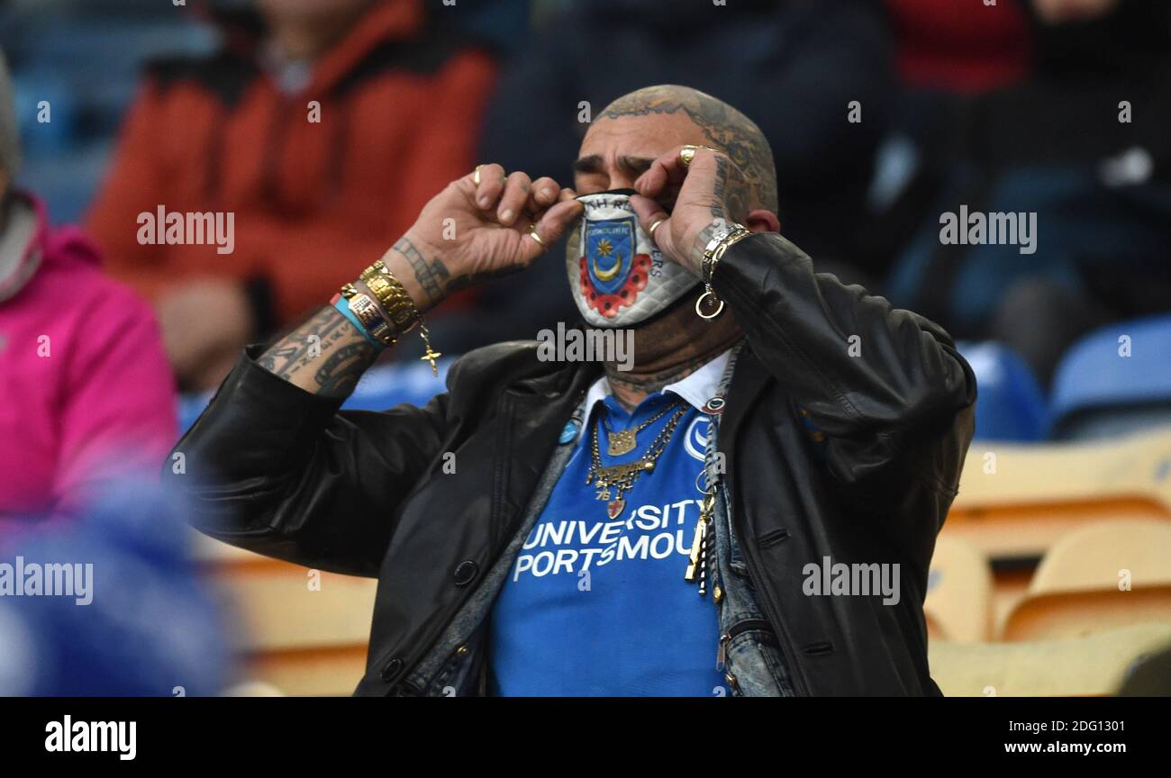 Le célèbre fan de Portsmouth John Anthony Portsmouth football Club pendant le Sky Bet EFL League One Match entre Portsmouth et Peterborough United à Fratton Park , Portsmouth , Royaume-Uni - 5 décembre 2020 - usage éditorial uniquement. Pas de merchandising. Pour les images de football, les restrictions FA et Premier League s'appliquent inc. Aucune utilisation Internet/mobile sans licence FAPL - pour plus de détails, contactez football Dataco Banque D'Images