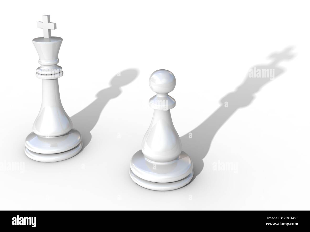 Concept de leadership 3d illustration isolated on white Banque D'Images