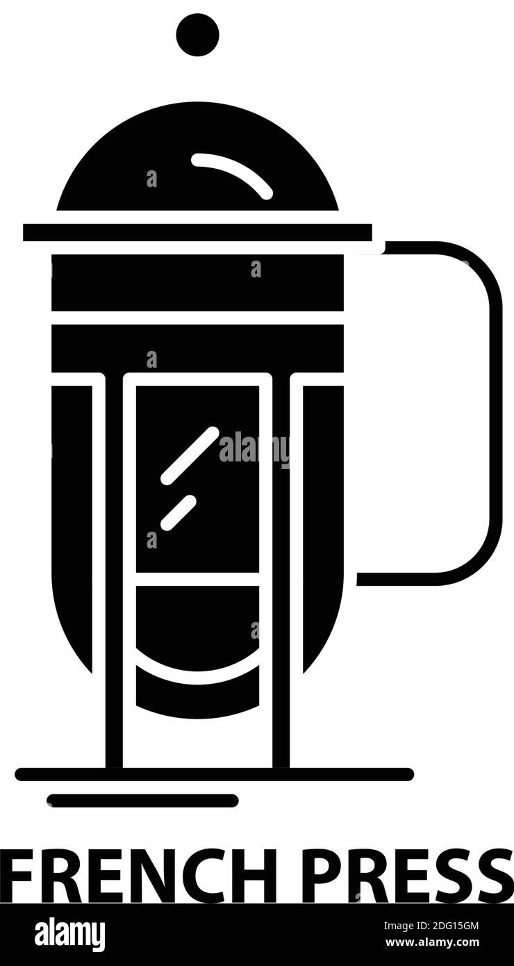 icône de presse française, signe vectoriel noir avec traits modifiables, illustration de concept Illustration de Vecteur