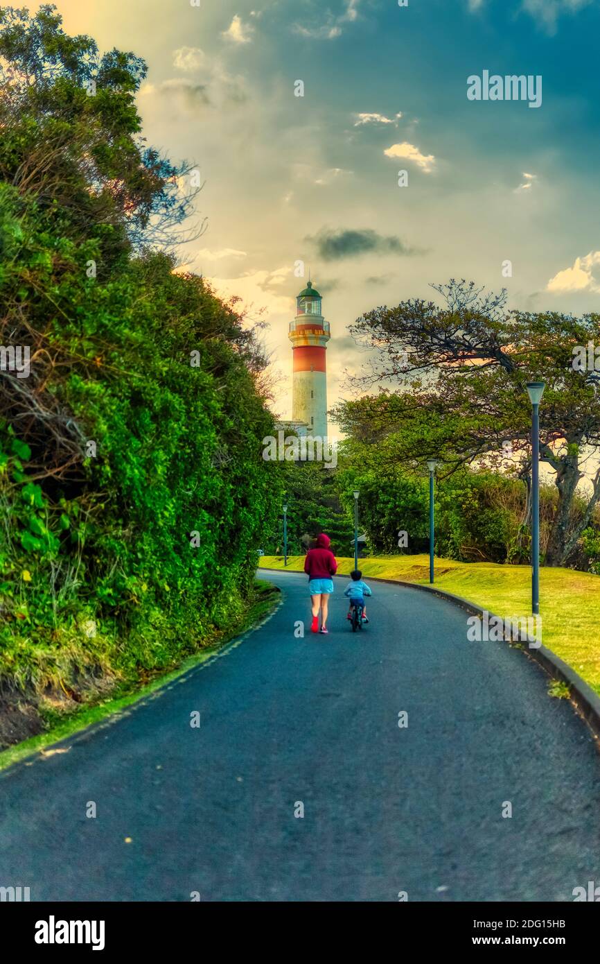 Chemin côtier vers le phare de Sainte-Suzanne Banque D'Images