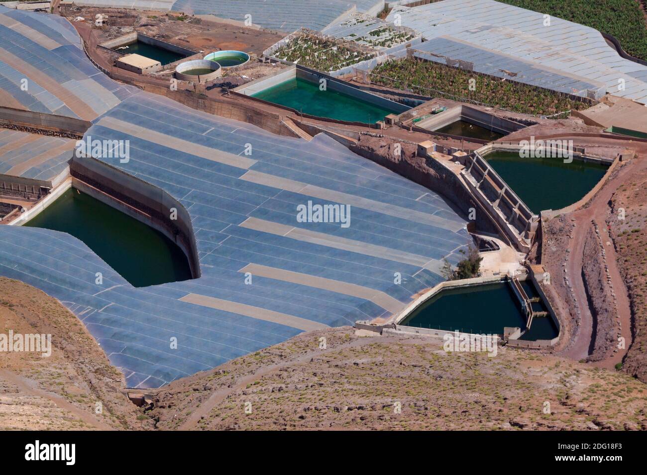 Terres agricoles à Gran Canaria, Espagne Banque D'Images