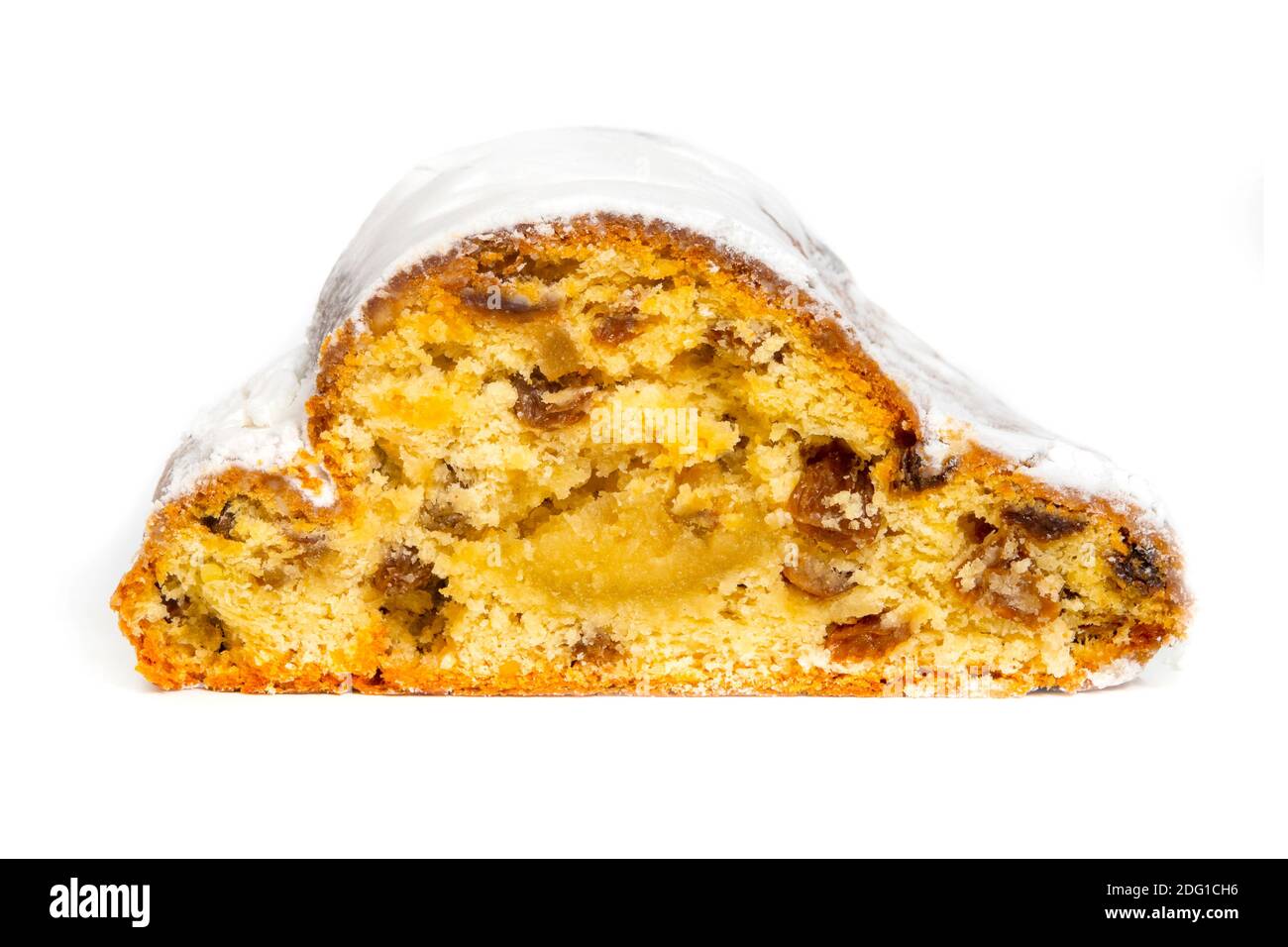 Stollen est un pain allemand traditionnel mangé pendant la saison de Noël. Banque D'Images