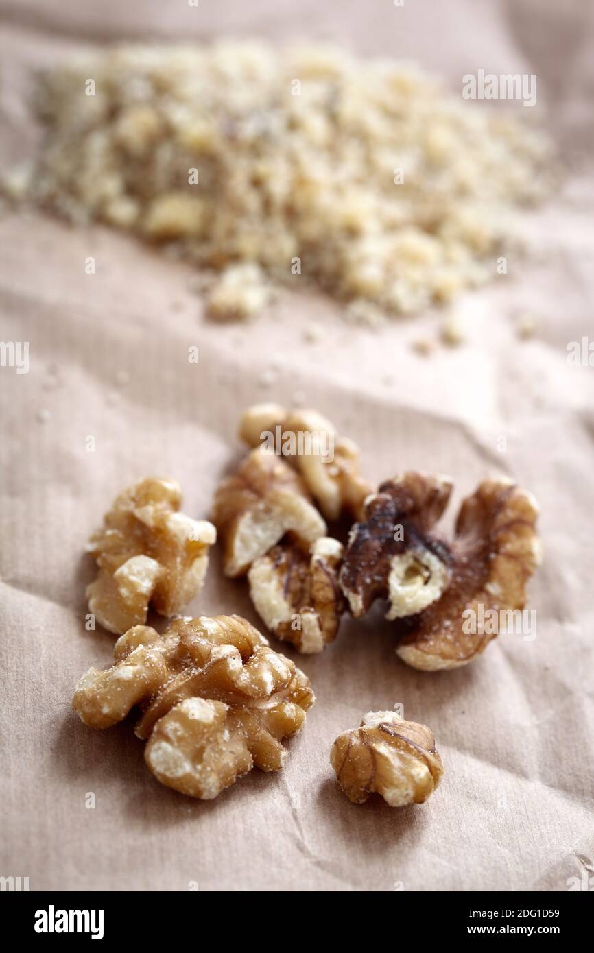 Noyaux de noyer Banque D'Images