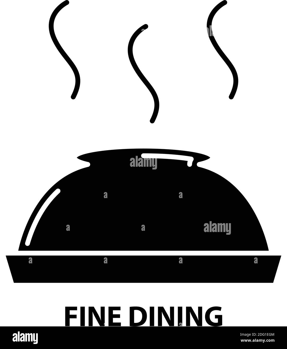 icône de cuisine fine, signe vectoriel noir avec traits modifiables, illustration de concept Illustration de Vecteur